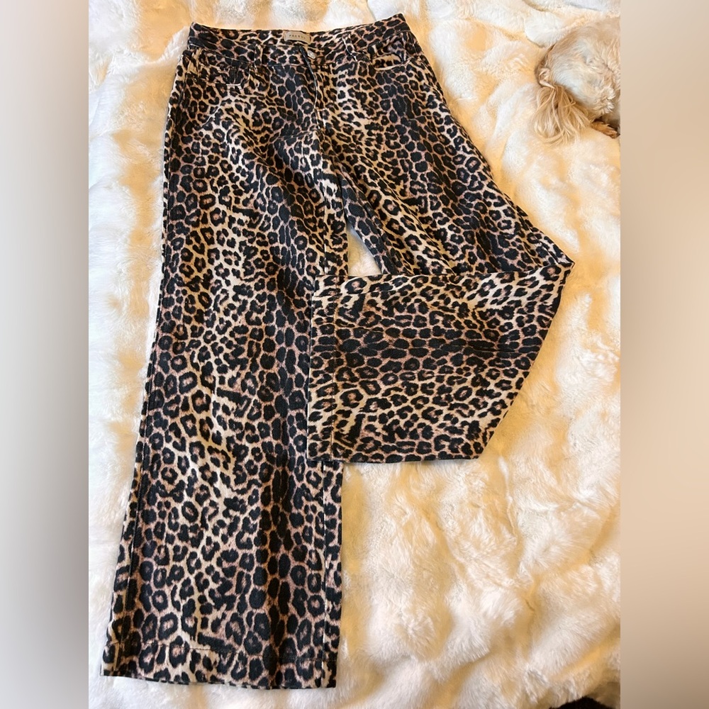 PacSun Leopard Print Low Rise Baggy Pants